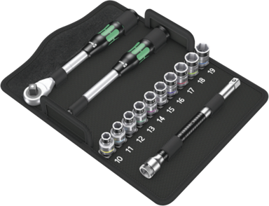 WERA Set nasadnih ključeva Zyklop Hybrid, čegrtaljka, 1/2", metrički